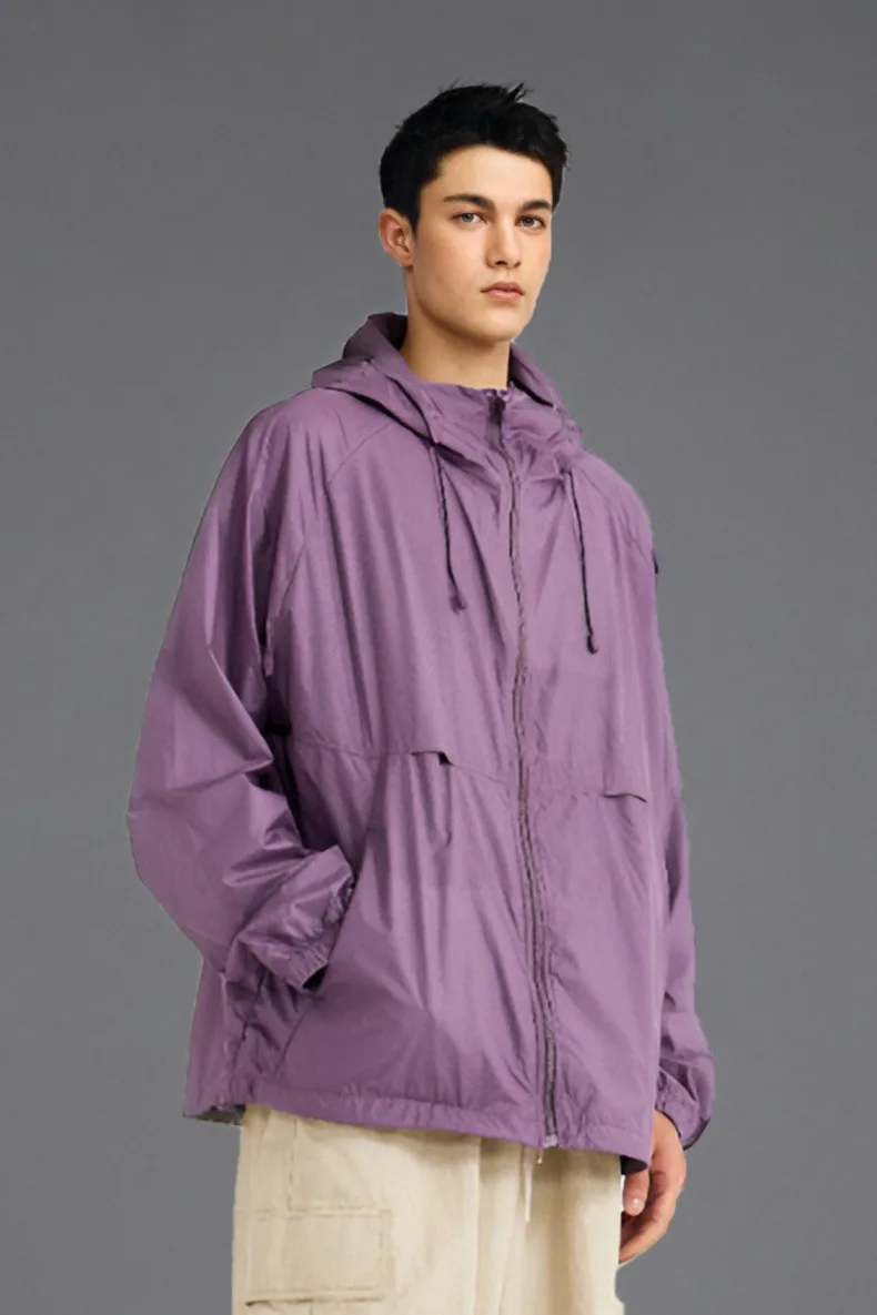 INF Men's Clothing | Teflon Three-proof UPF50 Sun Protection Clothing  Spring And Summer Outdoor Sports Hooded Stand Collar Coat display picture 3