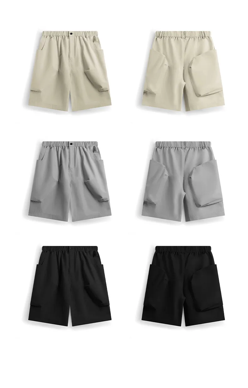 INF Men's Clothing | Three-dimensional Large Pocket Workwear Shorts  Spring And Summer New Fashion Brand Casual Loose Shorts Men display picture 10