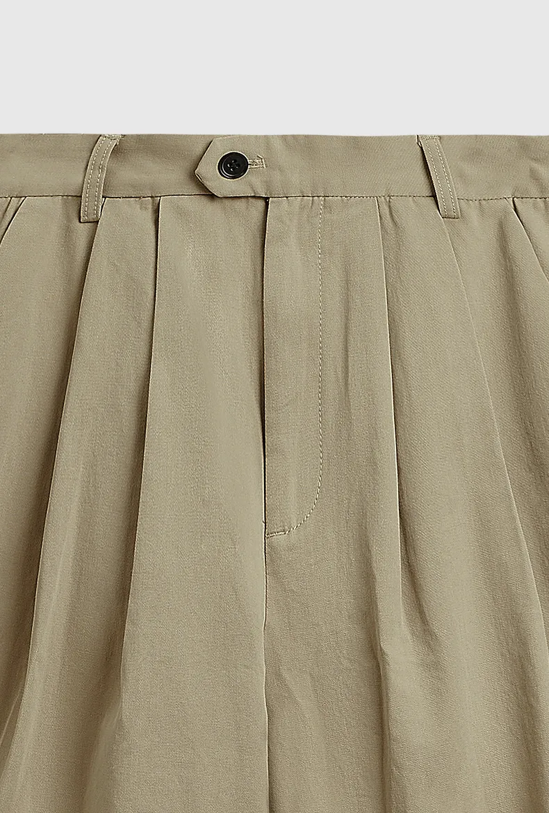 INF Men's Clothing | Double Pleated Suit Shorts  Spring And Summer Fashion Brand New Casual Loose Wide Leg Suit Shorts Men display picture 11