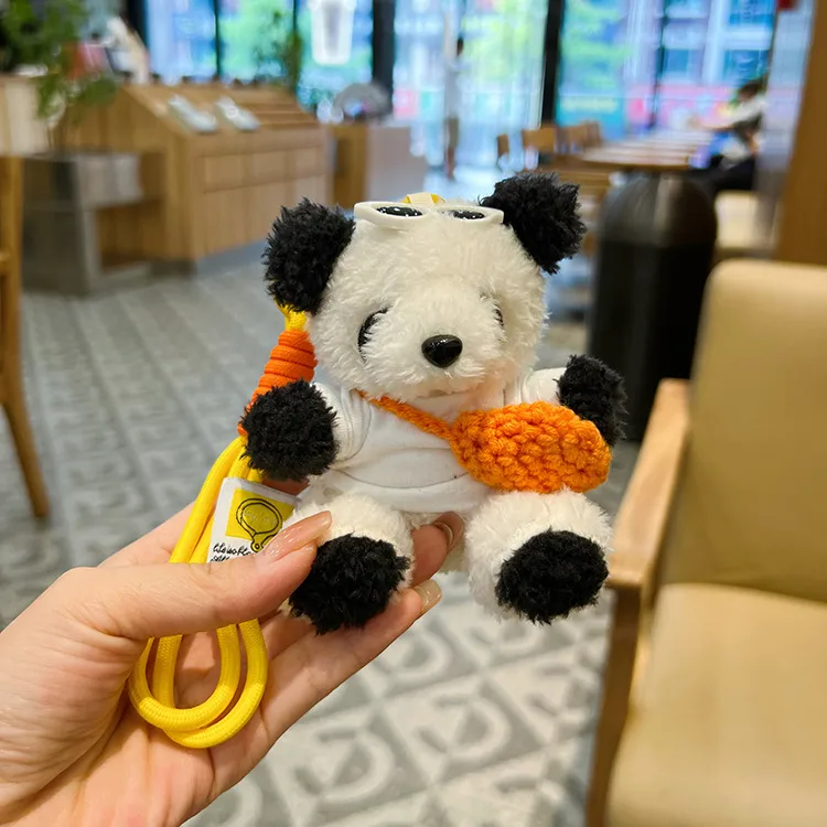 New Style Cute T-Shirt Bag Panda Bear Plush Pendant Car Keychain Cartoon Bag Pendant Girl's Gift display picture 13