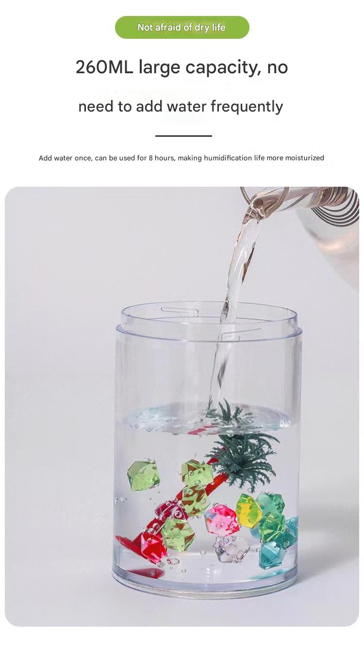 Mini Water Love Lantern Humidifier Home Heavy Mist Quiet Atomizer Portable Desktop Aromatherapy Machine display picture 3