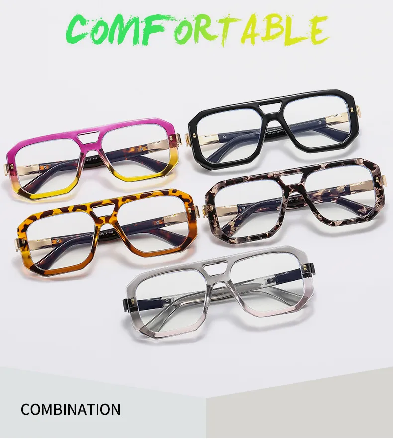 Artistic Retro Men's And Women's Plain Glasses M6145 Box All-match Face Repair Glasses Frame display picture 3