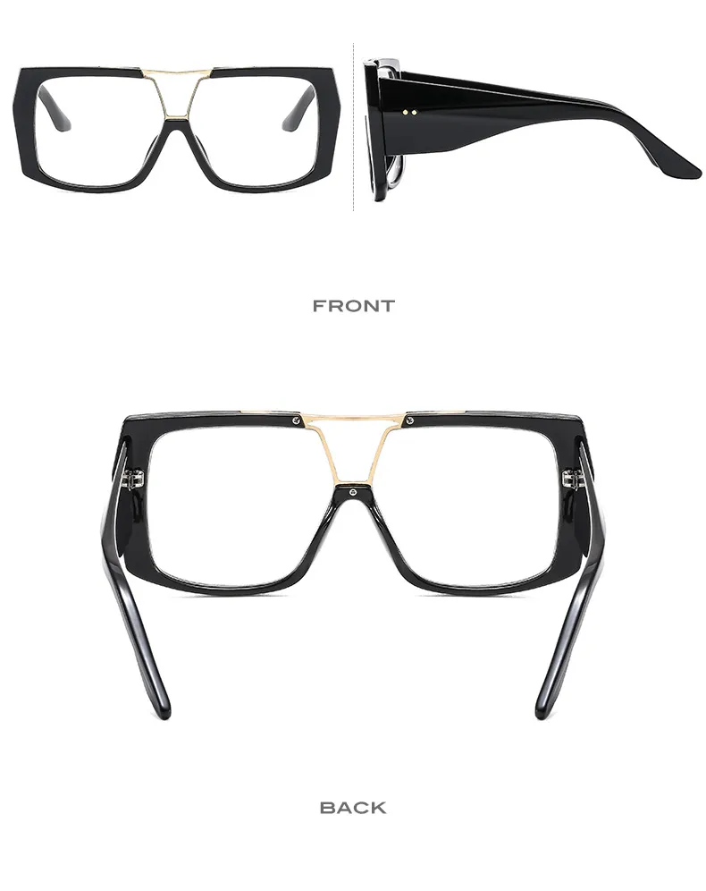 New Large Frame Men's And Women's  Style Plain Glasses M6151  Personalized Glasses display picture 7