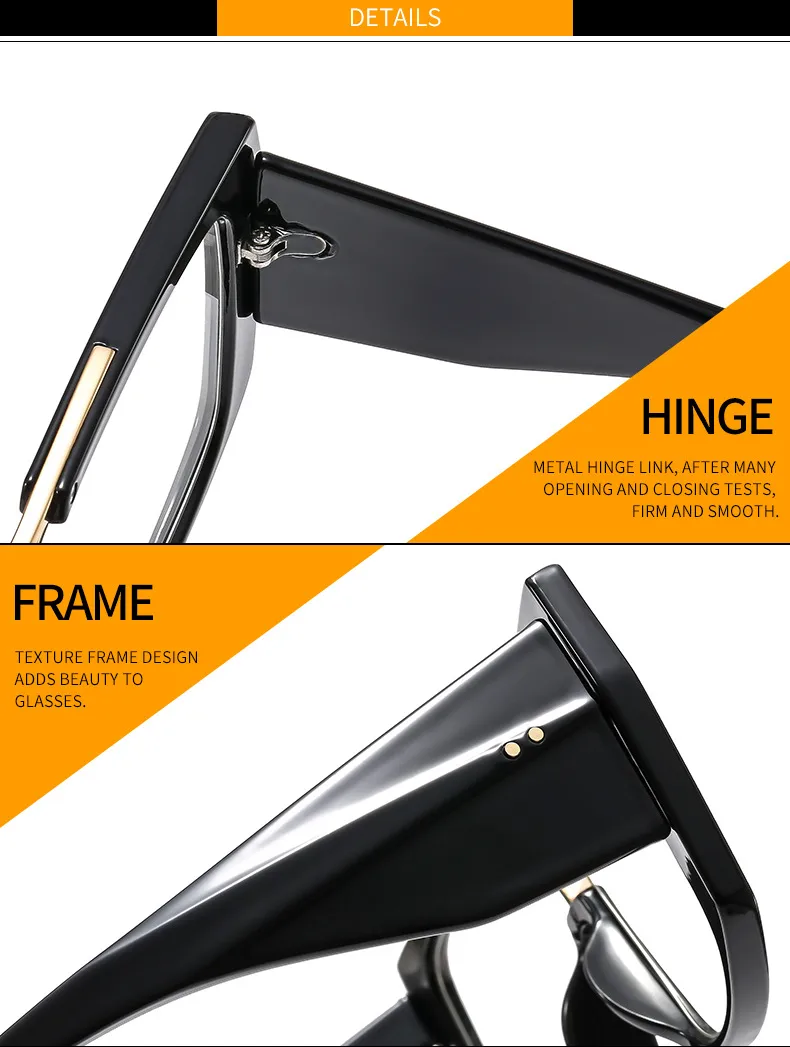 New Large Frame Men's And Women's  Style Plain Glasses M6151  Personalized Glasses display picture 12