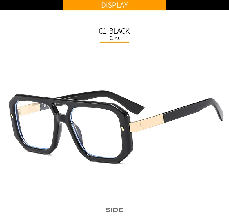 Artistic Retro Men's And Women's Plain Glasses M6145 Box All-match Face Repair Glasses Frame display picture 6
