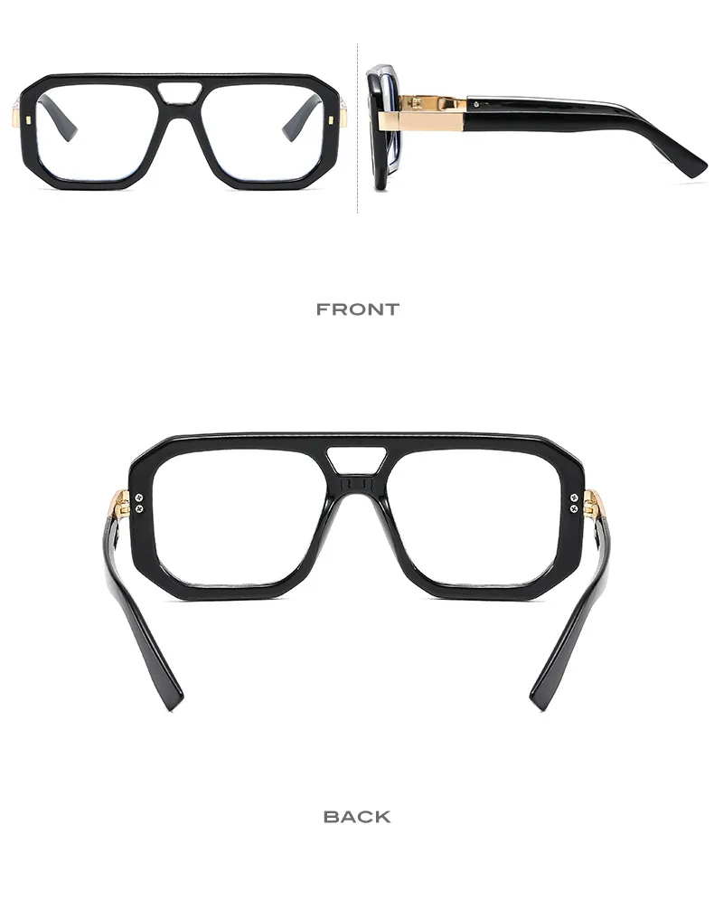 Artistic Retro Men's And Women's Plain Glasses M6145 Box All-match Face Repair Glasses Frame display picture 7