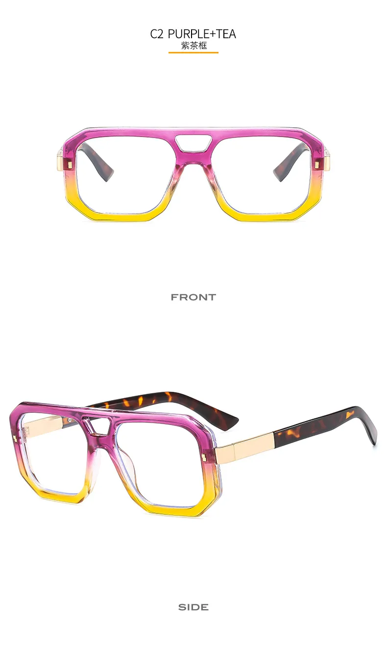 Artistic Retro Men's And Women's Plain Glasses M6145 Box All-match Face Repair Glasses Frame display picture 8