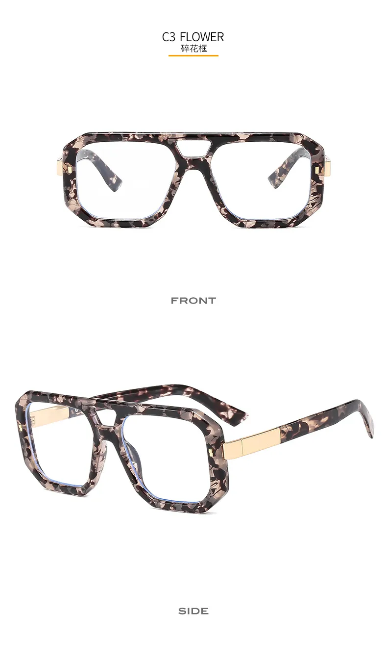 Artistic Retro Men's And Women's Plain Glasses M6145 Box All-match Face Repair Glasses Frame display picture 9