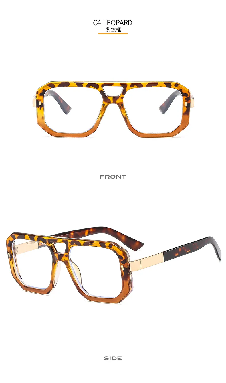 Artistic Retro Men's And Women's Plain Glasses M6145 Box All-match Face Repair Glasses Frame display picture 10