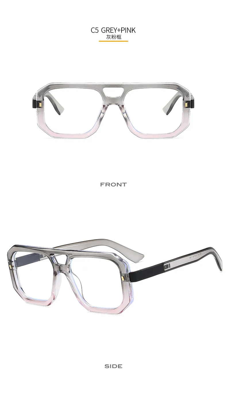 Artistic Retro Men's And Women's Plain Glasses M6145 Box All-match Face Repair Glasses Frame display picture 11