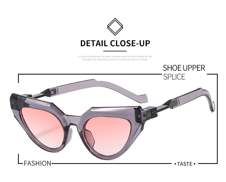 New Y2g Future Technology Style Fashion Cat Eye Sunglasses T22099   Face Repair Fashion Sunglasses display picture 2