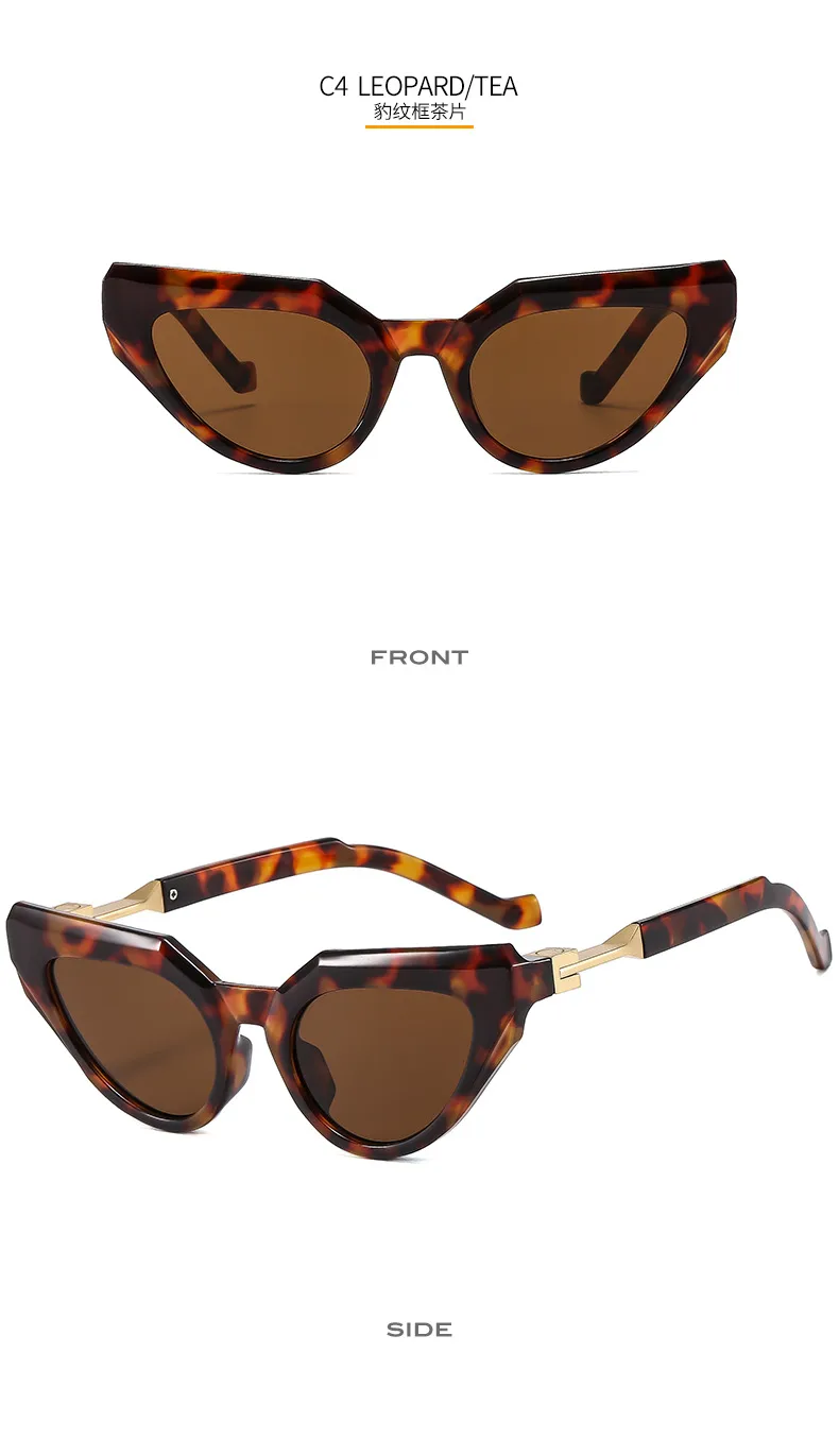 New Y2g Future Technology Style Fashion Cat Eye Sunglasses T22099   Face Repair Fashion Sunglasses display picture 10