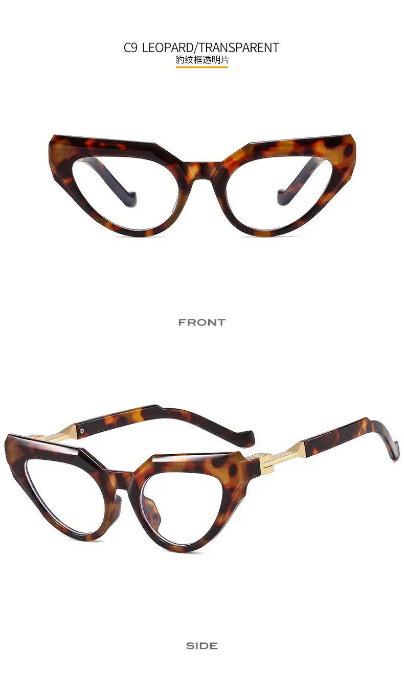 New Y2g Future Technology Style Fashion Cat Eye Sunglasses T22099   Face Repair Fashion Sunglasses display picture 15