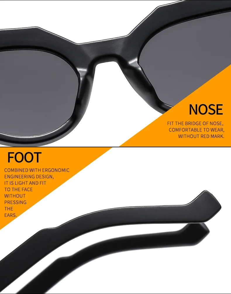 New Y2g Future Technology Style Fashion Cat Eye Sunglasses T22099   Face Repair Fashion Sunglasses display picture 18