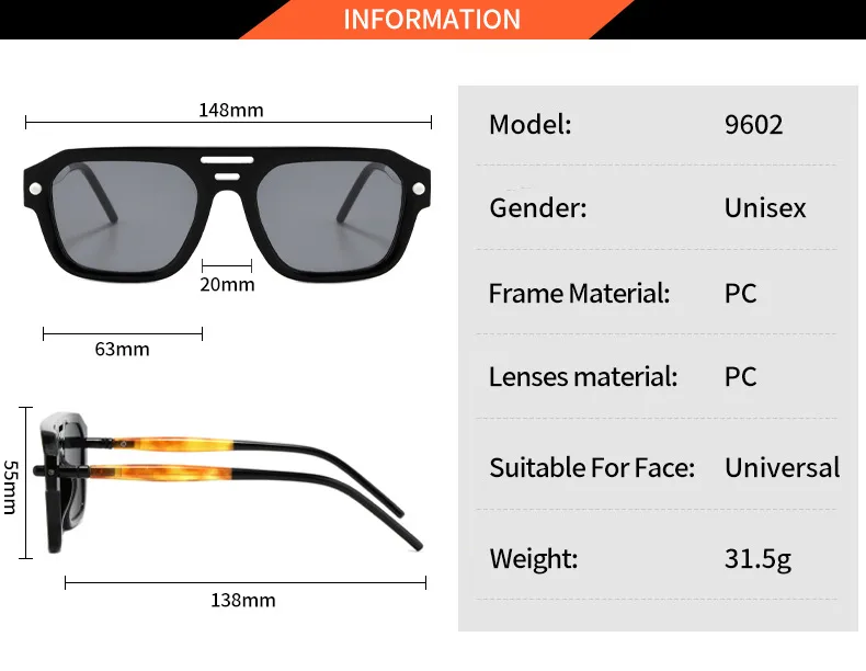 New Sunglasses 9602 display picture 4