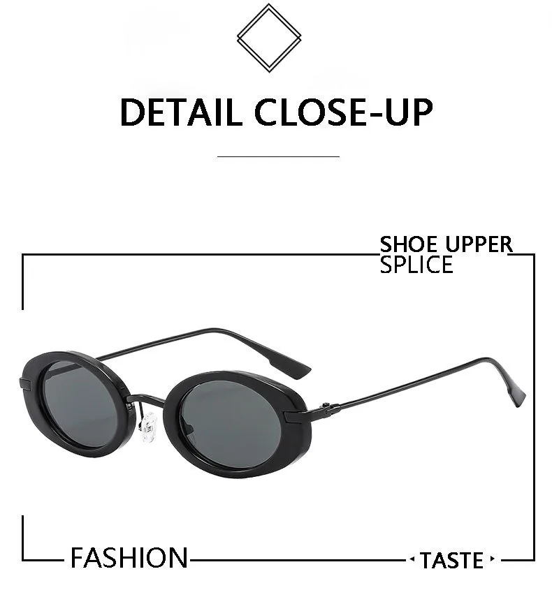 New  Retro Oval Ladies Sunglasses   Trend Personalized Small Frame Hot Sunglasses T22129 display picture 2