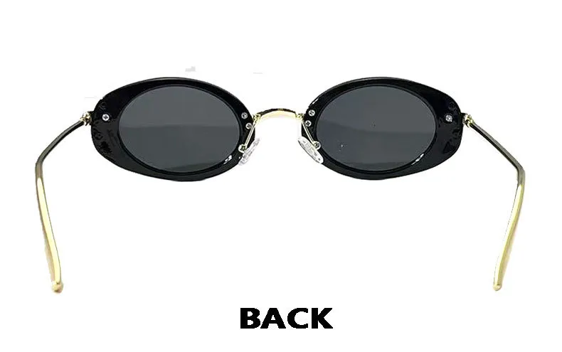 New  Retro Oval Ladies Sunglasses   Trend Personalized Small Frame Hot Sunglasses T22129 display picture 8