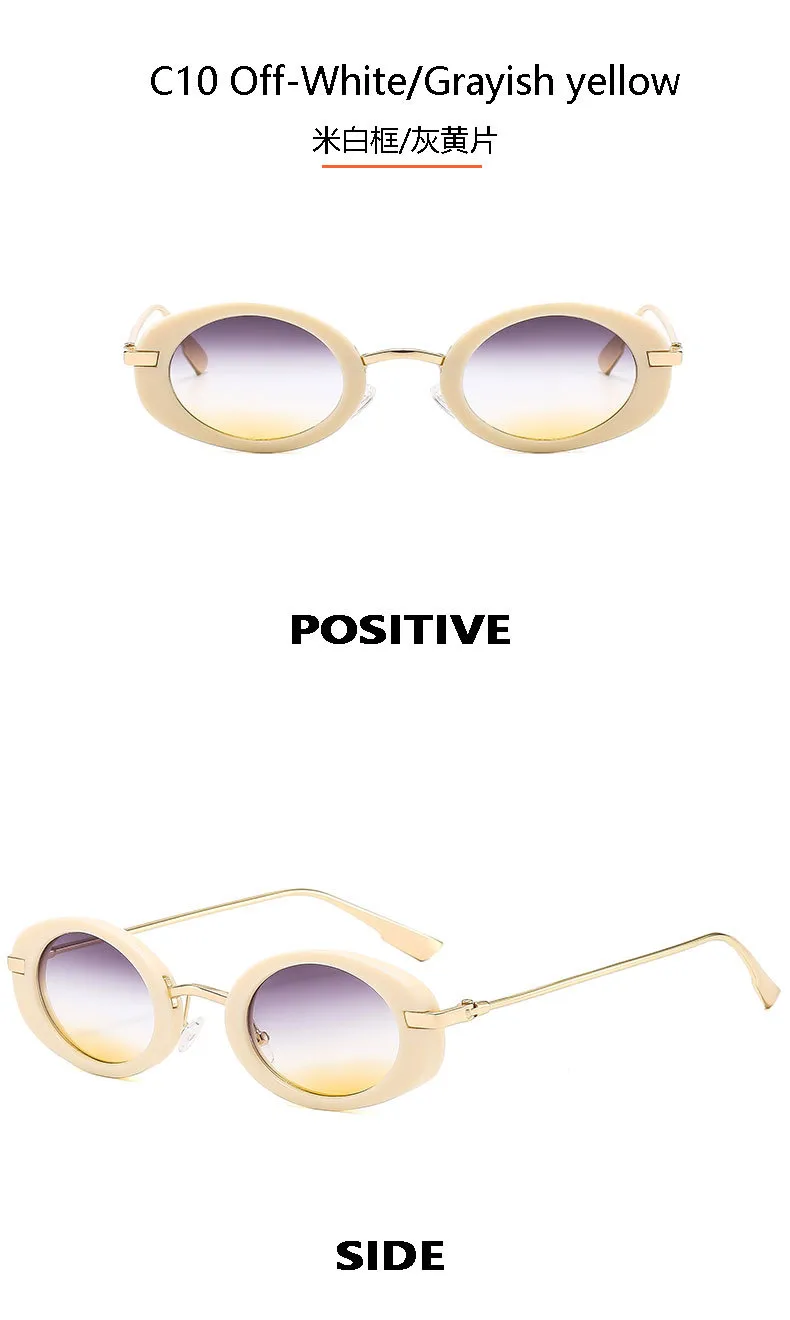 New  Retro Oval Ladies Sunglasses   Trend Personalized Small Frame Hot Sunglasses T22129 display picture 17