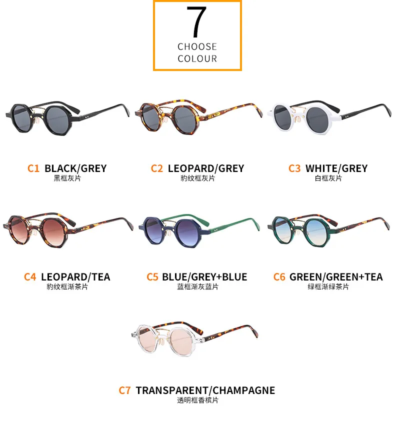 Small Frame Hip Hop Punk  Sunglasses Fashion Trend  Motorcycle Sunglasses T22097 display picture 5