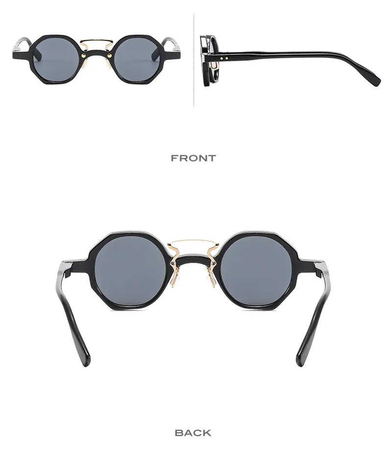 Small Frame Hip Hop Punk  Sunglasses Fashion Trend  Motorcycle Sunglasses T22097 display picture 7