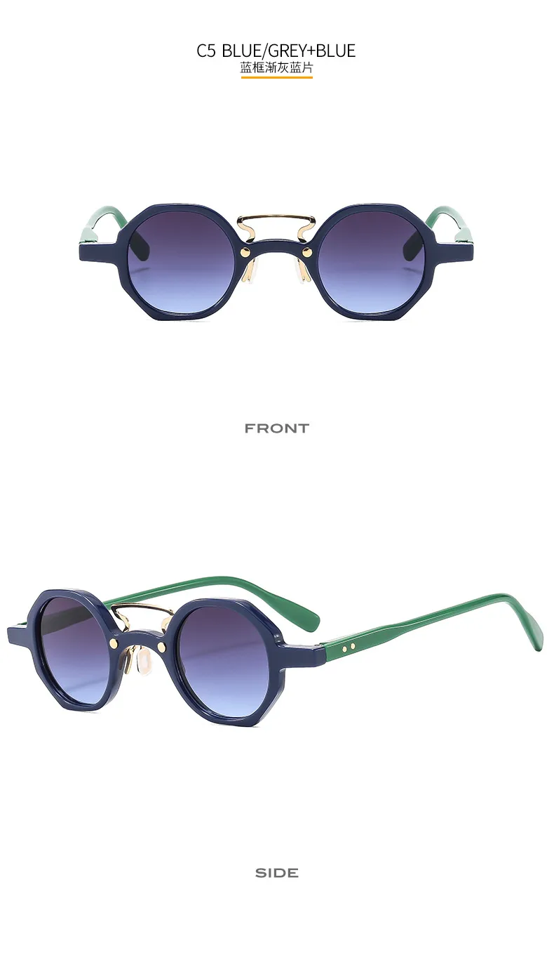 Small Frame Hip Hop Punk  Sunglasses Fashion Trend  Motorcycle Sunglasses T22097 display picture 11