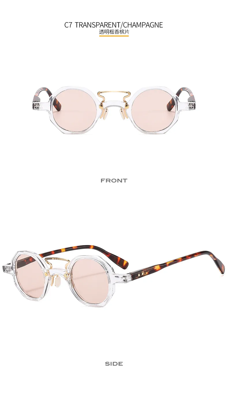 Small Frame Hip Hop Punk  Sunglasses Fashion Trend  Motorcycle Sunglasses T22097 display picture 13