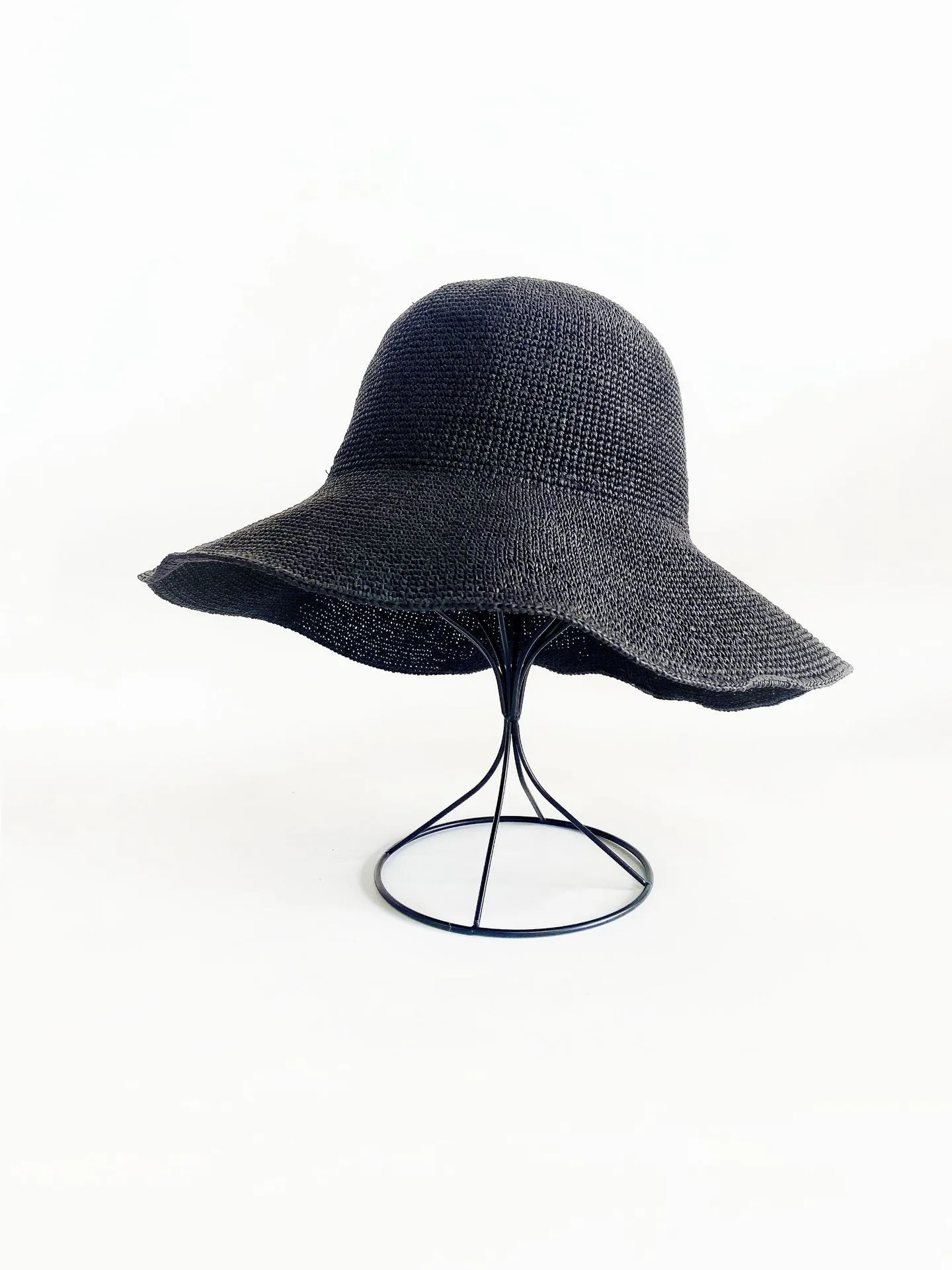Summer Fine Hook Shade Hat Handmade Fine Paper Grass Fisherman Hat Spring All-match Travel Dome Hat Sun Protection And Sunshade display picture 4