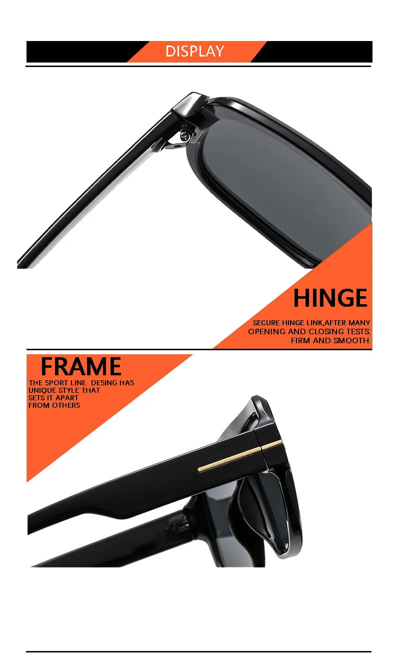 New  T-shaped Large-frame Aviator Sunglasses Men's Square Fashion Sunscreen Sunglasses T22127 display picture 14