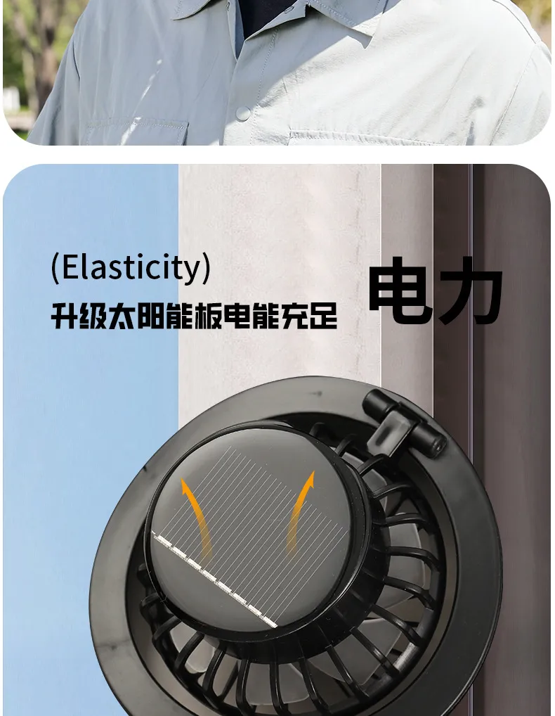 Anti-ultraviolet Sunshade  Explosion Outdoor Summer Fishing Protection Sunscreen Air Conditioning Fan Fisherman Sun Hat display picture 6