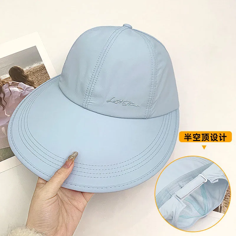 Sunshade And Sunscreen Hat Women's Summer Oversized Brim Lightweight Breathable Quick-drying Duck Tongue Hat UV Protection Sun Hat display picture 2