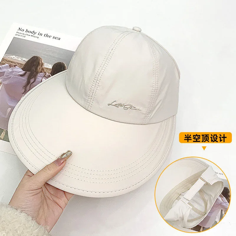 Sunshade And Sunscreen Hat Women's Summer Oversized Brim Lightweight Breathable Quick-drying Duck Tongue Hat UV Protection Sun Hat display picture 3