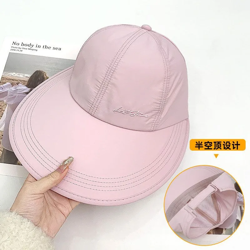 Sunshade And Sunscreen Hat Women's Summer Oversized Brim Lightweight Breathable Quick-drying Duck Tongue Hat UV Protection Sun Hat display picture 4