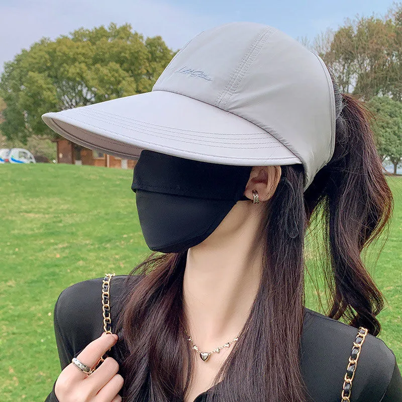 Sunshade And Sunscreen Hat Women's Summer Oversized Brim Lightweight Breathable Quick-drying Duck Tongue Hat UV Protection Sun Hat display picture 5