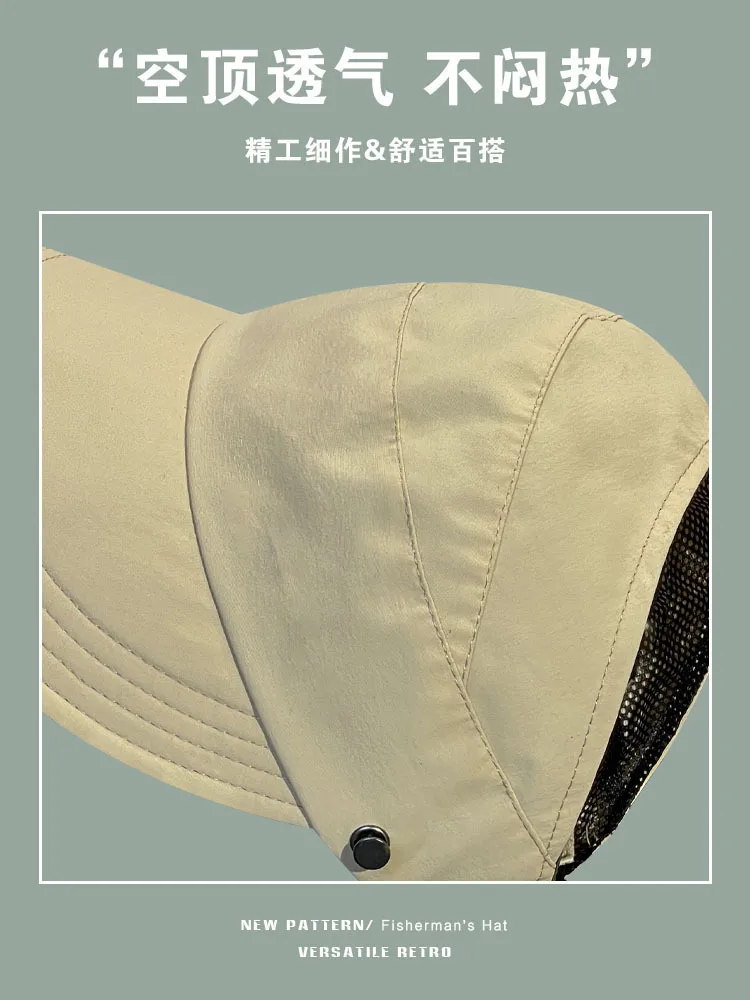 Cap Summer Ruth Hangable Mask Quick-drying Cloth Dew Paytail Sunscreen Hat Thin Half Empty Top Sunshade Hat display picture 6