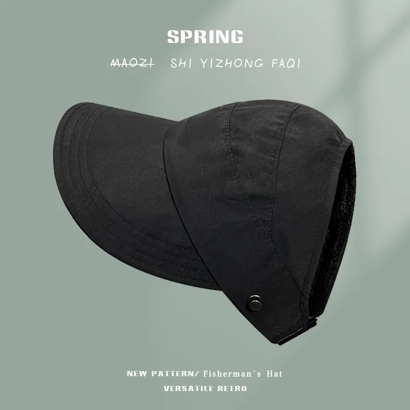 Cap Summer Ruth Hangable Mask Quick-drying Cloth Dew Paytail Sunscreen Hat Thin Half Empty Top Sunshade Hat display picture 7