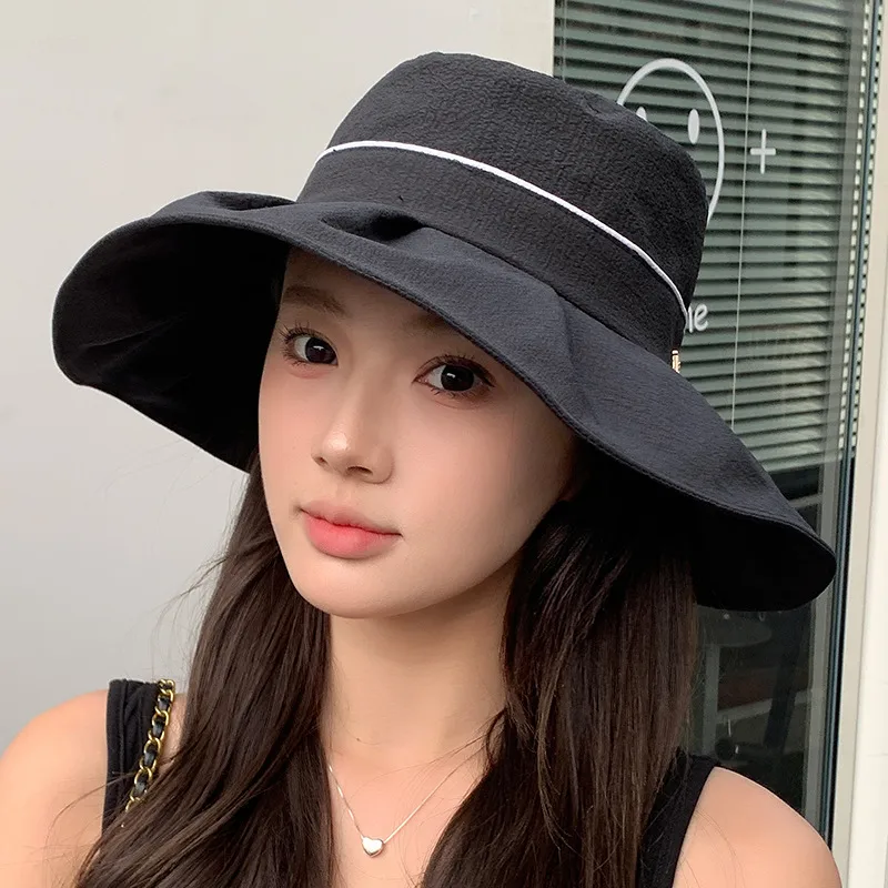 New Hat Women's Spring And Summer Big Brim Fashion All-match Fisherman Hat New Sweet Thin Breathable Sun Protection Sun Hat display picture 5
