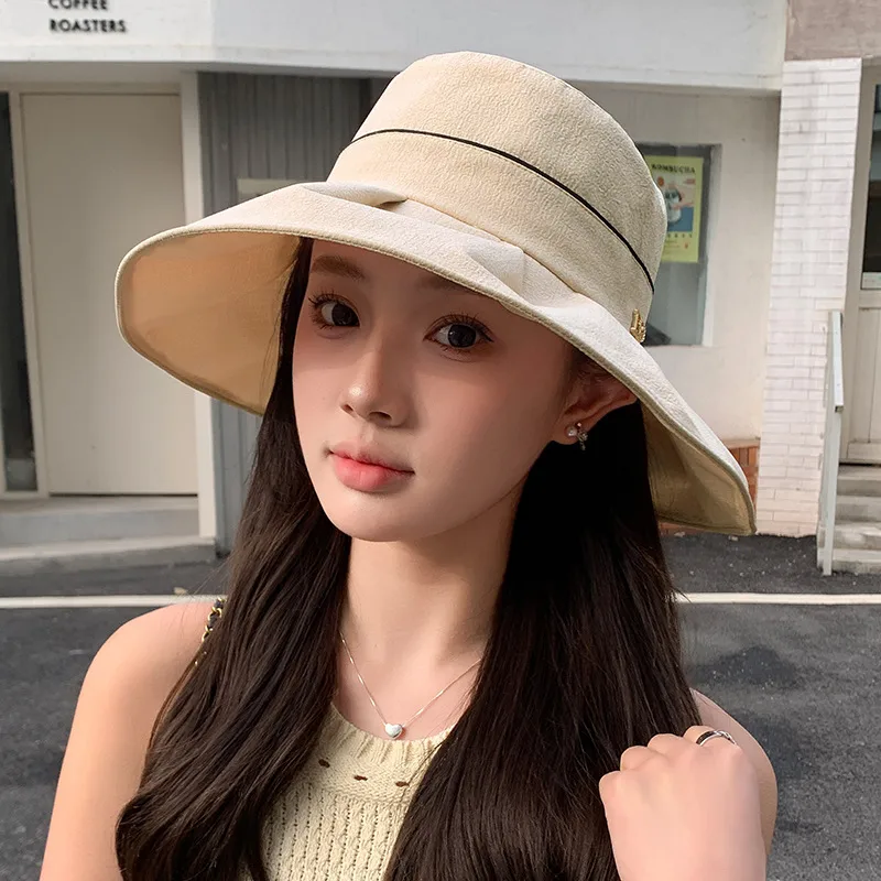 New Hat Women's Spring And Summer Big Brim Fashion All-match Fisherman Hat New Sweet Thin Breathable Sun Protection Sun Hat display picture 1
