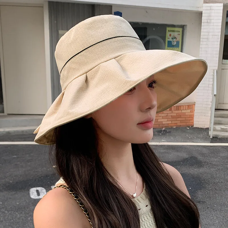 New Hat Women's Spring And Summer Big Brim Fashion All-match Fisherman Hat New Sweet Thin Breathable Sun Protection Sun Hat display picture 2