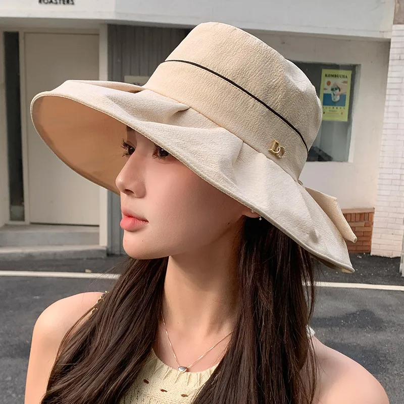 New Hat Women's Spring And Summer Big Brim Fashion All-match Fisherman Hat New Sweet Thin Breathable Sun Protection Sun Hat display picture 3
