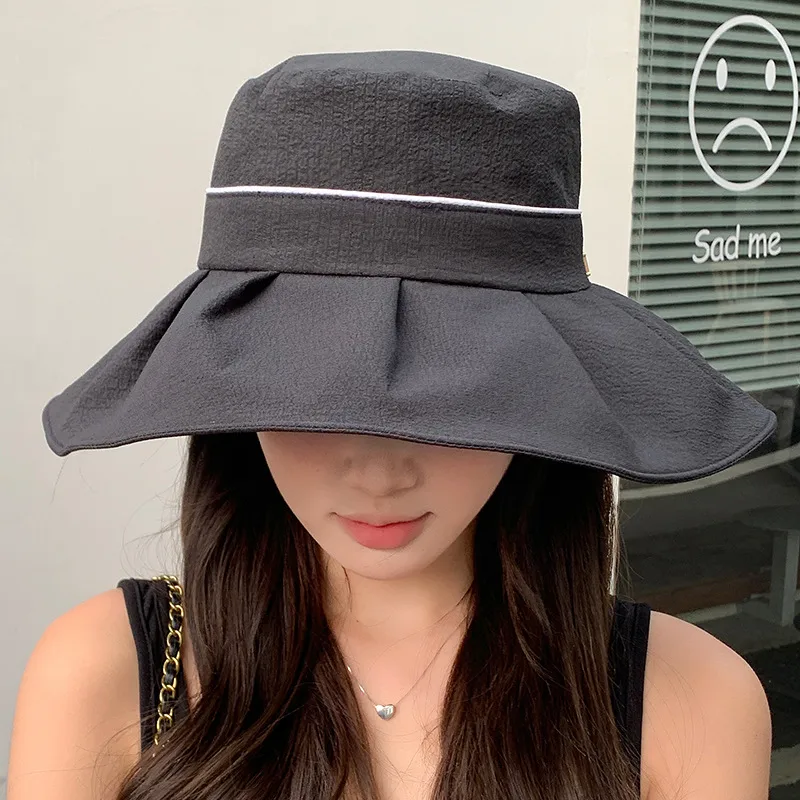 New Hat Women's Spring And Summer Big Brim Fashion All-match Fisherman Hat New Sweet Thin Breathable Sun Protection Sun Hat display picture 4