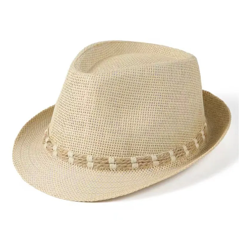 Straw Hat Men's Middle-aged And Elderly Sunshade Hat British Vintage Gentleman Breathable Straw Hat Sunshade Breathable Hat display picture 2