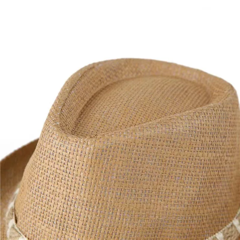 Straw Hat Men's Middle-aged And Elderly Sunshade Hat British Vintage Gentleman Breathable Straw Hat Sunshade Breathable Hat display picture 7