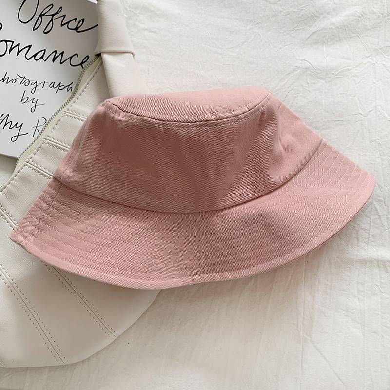 Dopamine New-style Candy-colored Fisherman Hat Solid Color Sunscreen Bucket Hat Table Lamp Hat Thin Elegant Sun Hat Basin Hat display picture 5