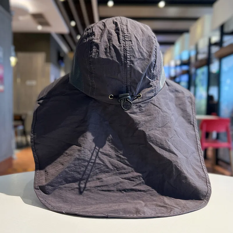 Summer Big Neaves Shawl Sun Hat Men's Outdoor Sunscreen Mountaineering Fishing Hat  Casual Waterproof Quick-drying Fisherman Hat display picture 5
