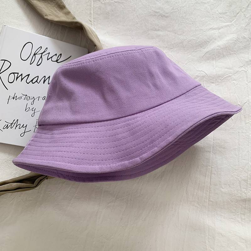 Dopamine New-style Candy-colored Fisherman Hat Solid Color Sunscreen Bucket Hat Table Lamp Hat Thin Elegant Sun Hat Basin Hat display picture 7