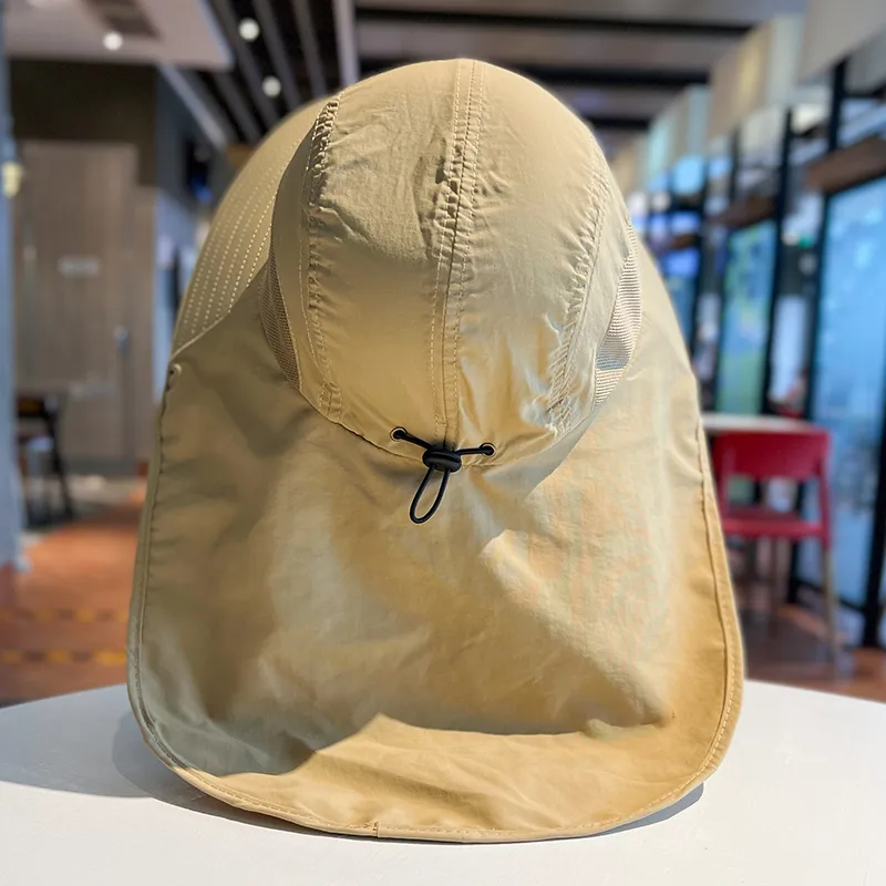 Summer Big Neaves Shawl Sun Hat Men's Outdoor Sunscreen Mountaineering Fishing Hat  Casual Waterproof Quick-drying Fisherman Hat display picture 9