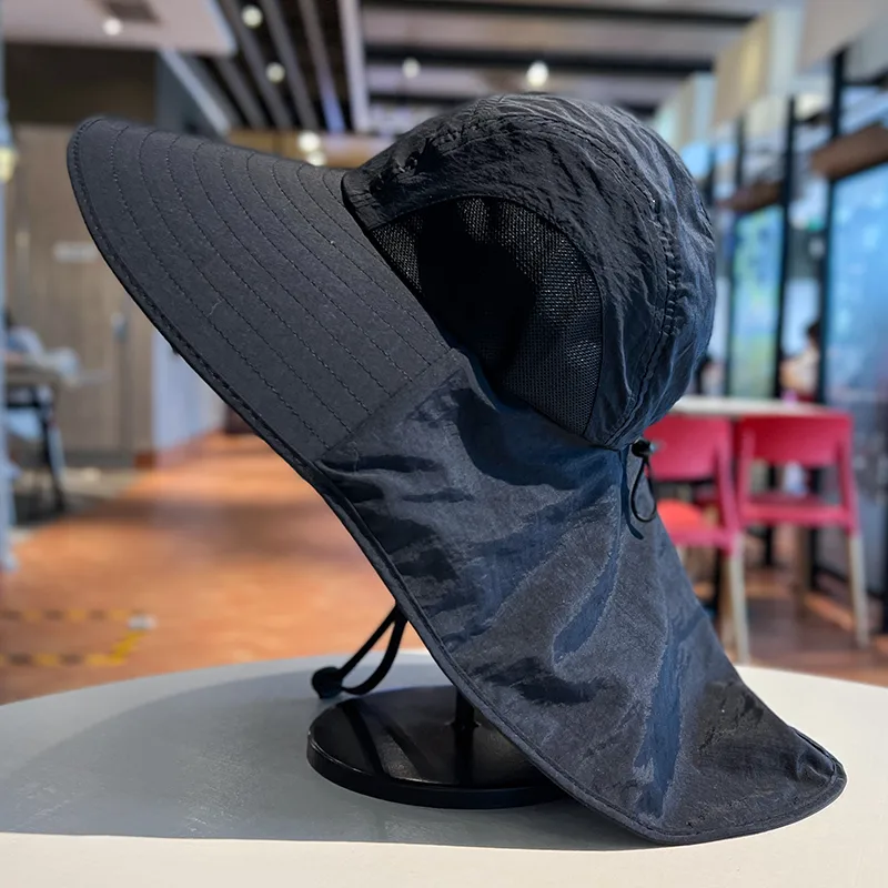 Summer Big Neaves Shawl Sun Hat Men's Outdoor Sunscreen Mountaineering Fishing Hat  Casual Waterproof Quick-drying Fisherman Hat display picture 11