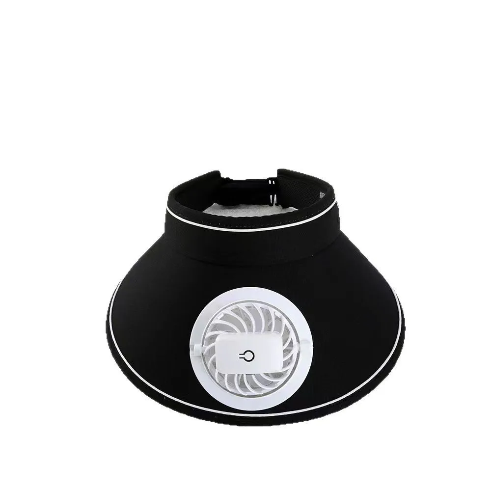 Zhao Lusi USB Rechargeable Fan Hat Women's Adult Simple Sunscreen Hat Sunshade Lightweight Breathable Empty Hat display picture 7