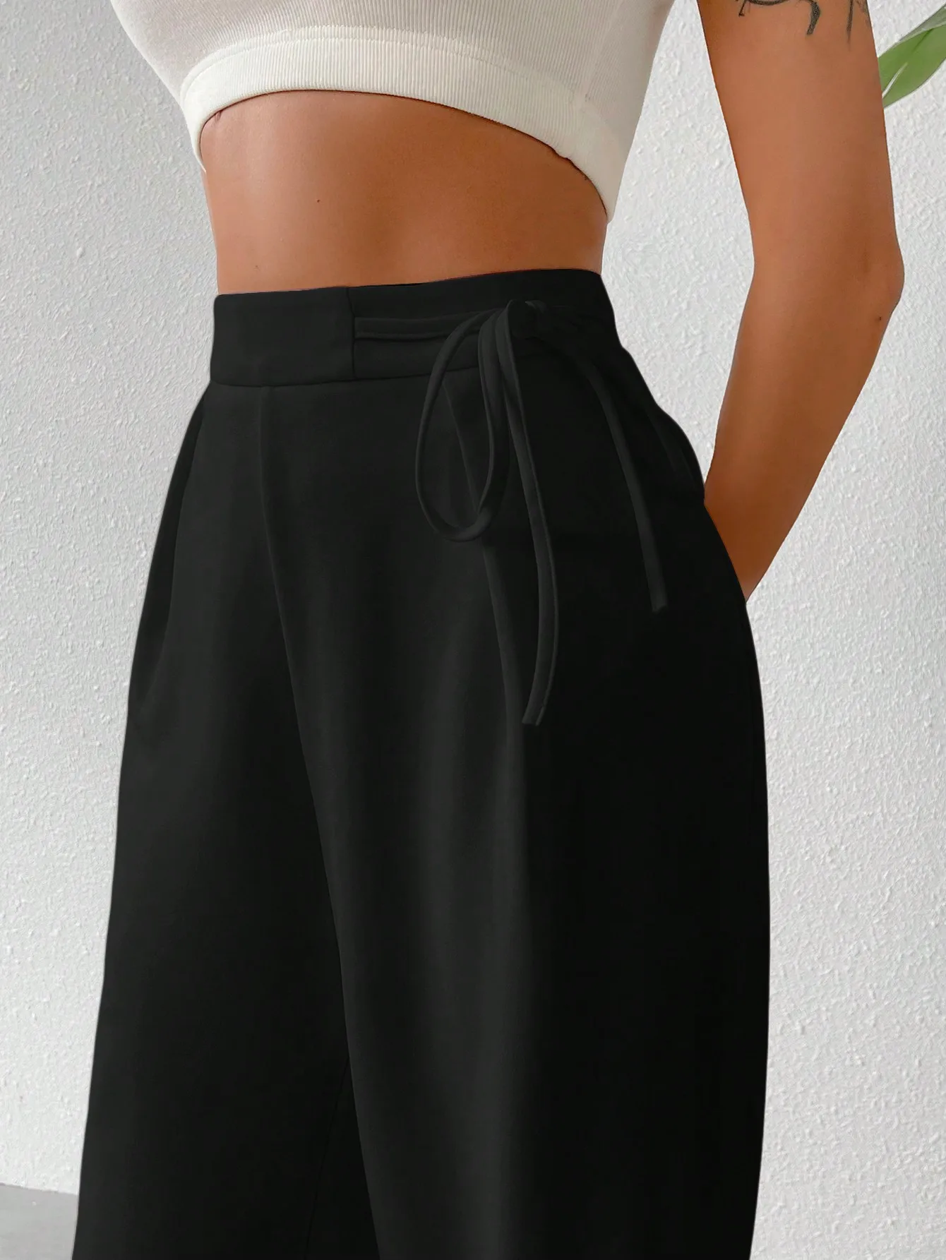 Women's Casual Holiday Daily Basic Simple Style Classic Style Solid Color Full Length Casual Pants Wide Leg Pants display picture 3