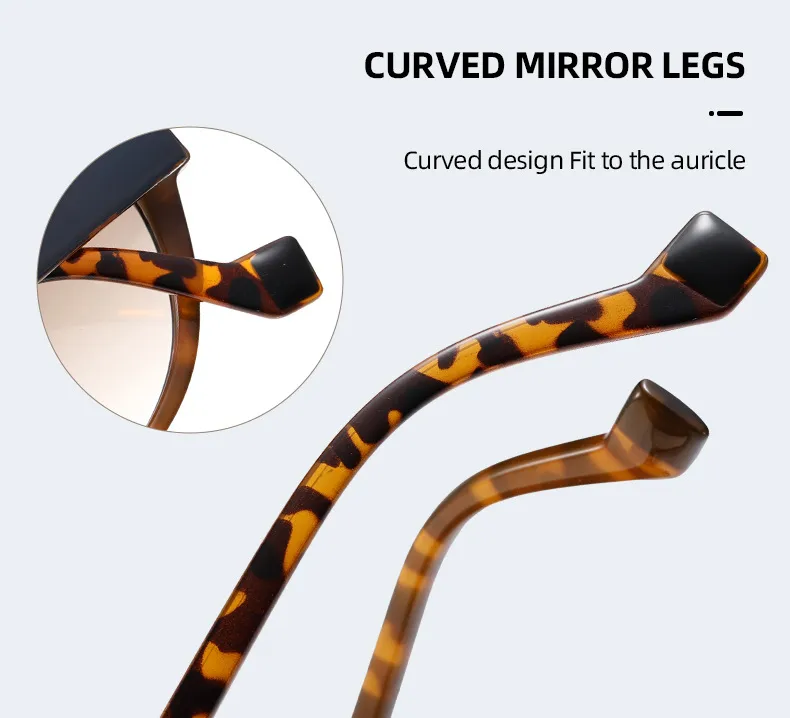 Hip-Hop Streetwear Leopard PC UV400 Protection Tinted Lenses Oval Frame Full Frame Glasses display picture 9